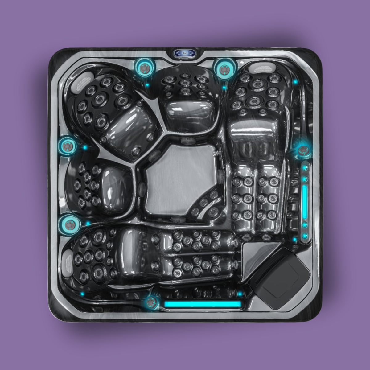 Neptune V2 - 5-Person Spa - Black