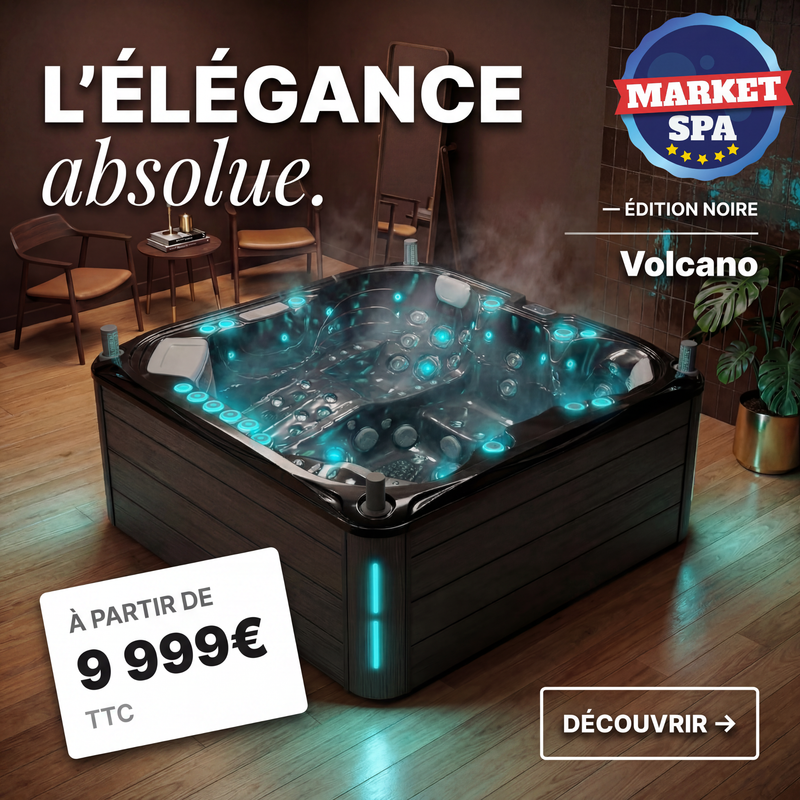 Volcano - 5-Person Spa - Black