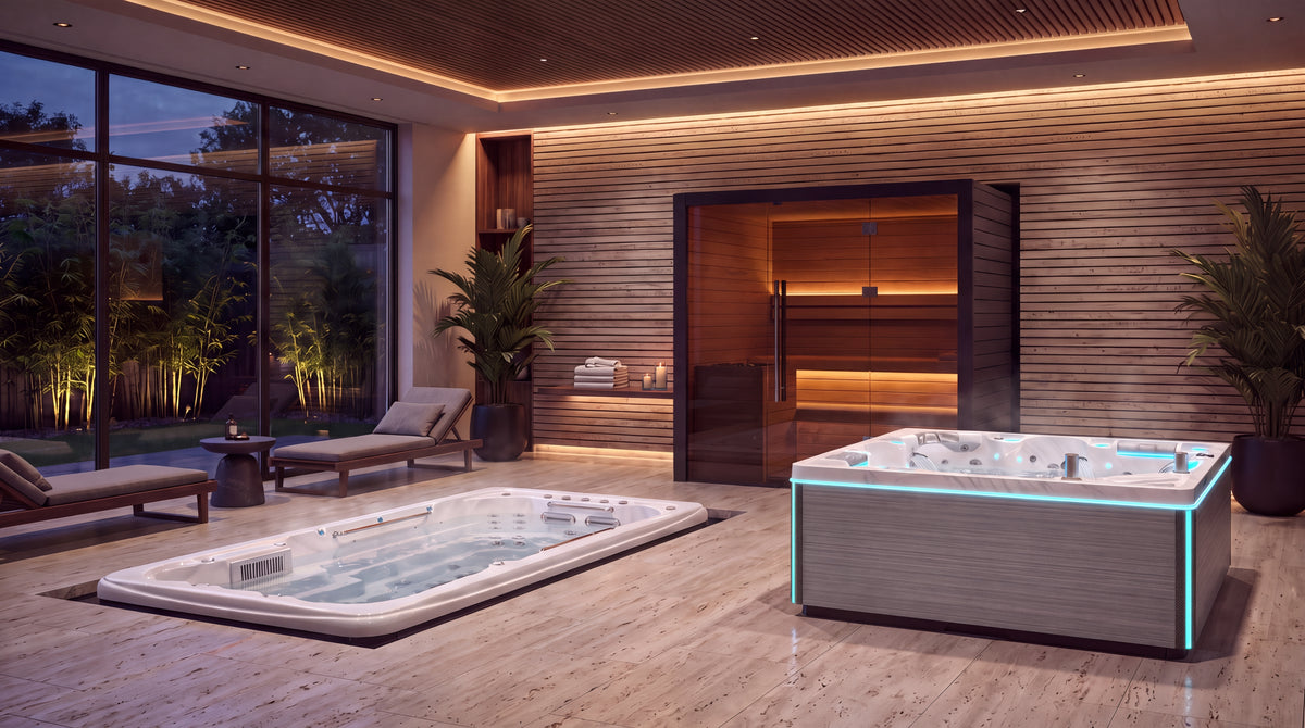 Spa, sauna et spa de nage dans un espace bien-être Market Spas