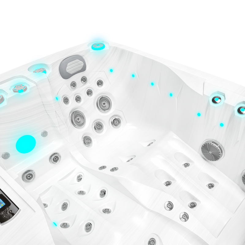 Twin Plug and Play - 2-Person Spa - White Marble