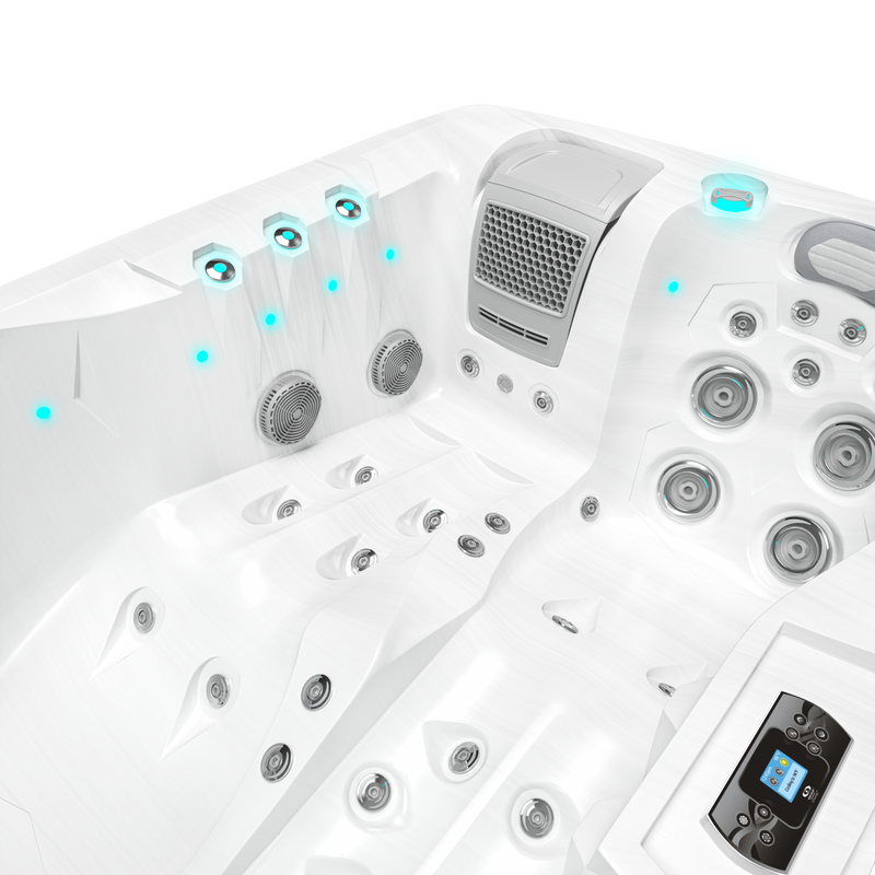 Twin Plug and Play - 2-Person Spa - White Marble
