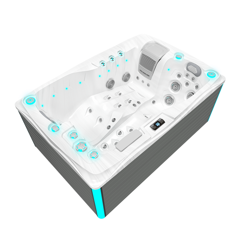 Twin Plug and Play - 2-Person Spa - White Marble