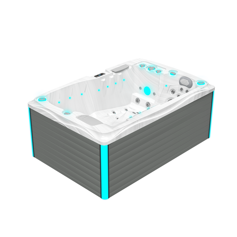 Twin Plug and Play - 2-Person Spa - White Marble