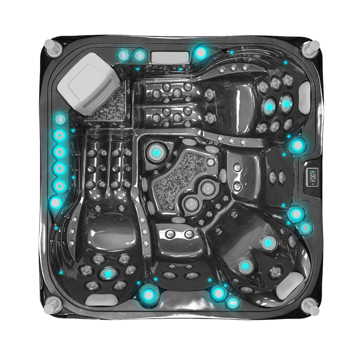 Volcano - 5-Person Spa - Black