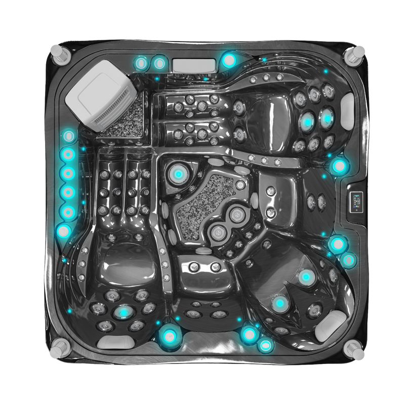 Volcano - 5-Person Spa - Black