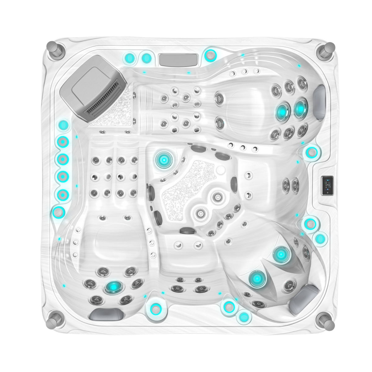 Volcano - 5-Person Spa - White