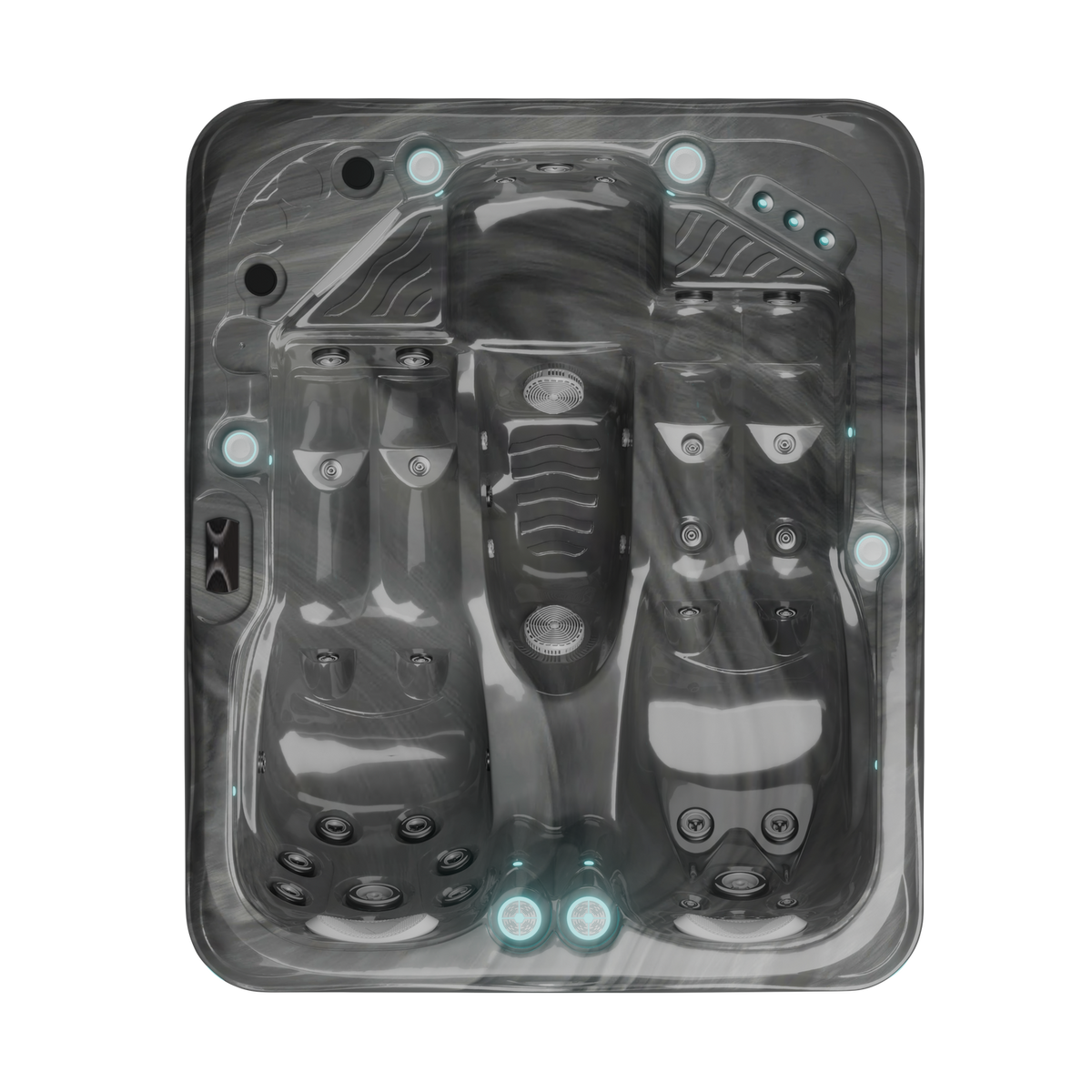 Kos Plug and Play, spa 3 places Midnight Opal, vue de dessus