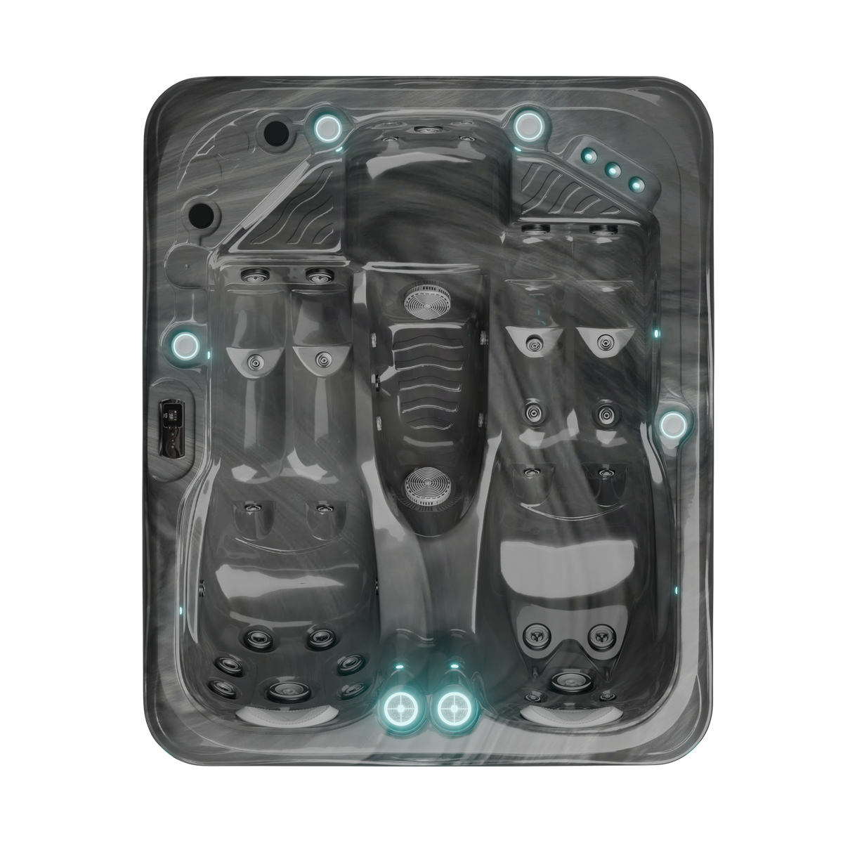 Kos Plug and Play, spa 3 places Midnight Opal, vue de dessus