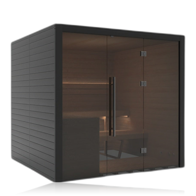 Nero 210X, sauna NODO, vue 3, posé au sol
