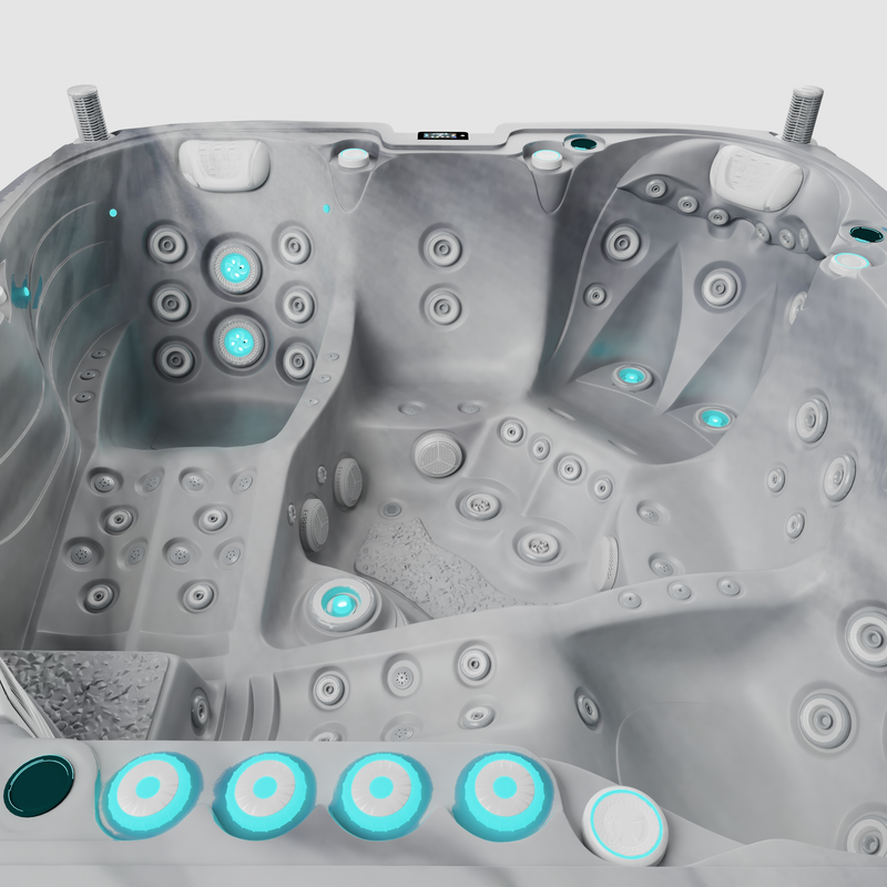 Spa Volcano 5 places, coloris Odyssey, vue rapprochee de l'interieur de la coque et des sieges